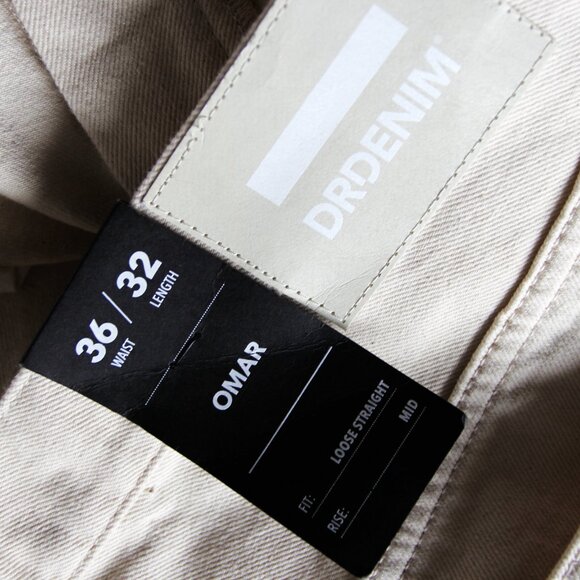 BNWT SS21 DR.DENIM OMAR LOOSE STRAIGHT MID RISE JEANS 36x32 - Picture 8 of 13